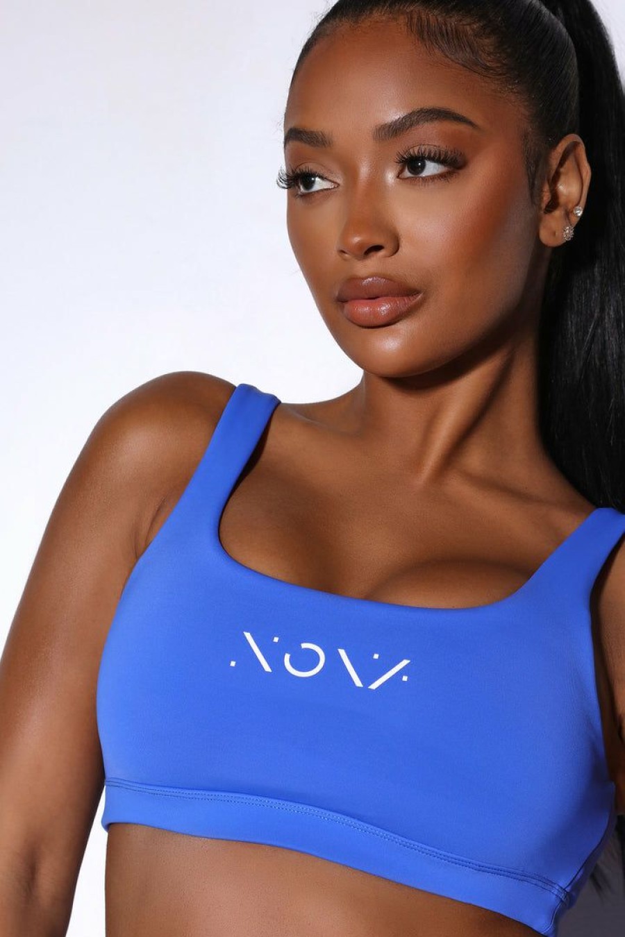 Activewear Tops * | Cheap Fashion Nova Dazzle Bliztar Sports Bra Ultramarine