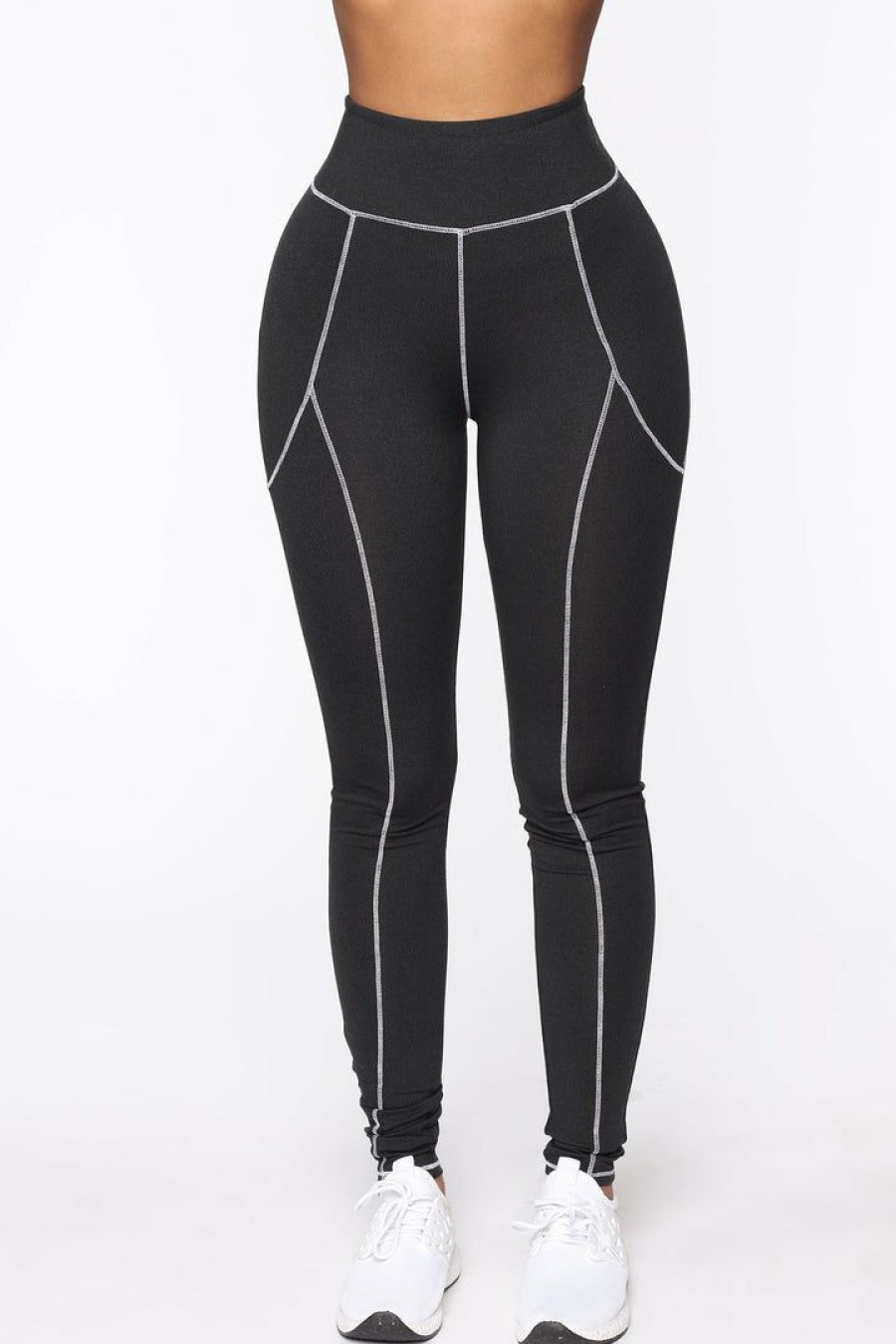 Leggings * | Top 10 Fashion Nova Contender Active Leggings In Power Flex Black/White