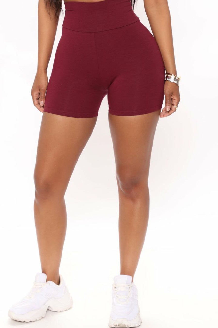 Biker Shorts * | Best Pirce Fashion Nova Hailey Biker Shorts Burgundy