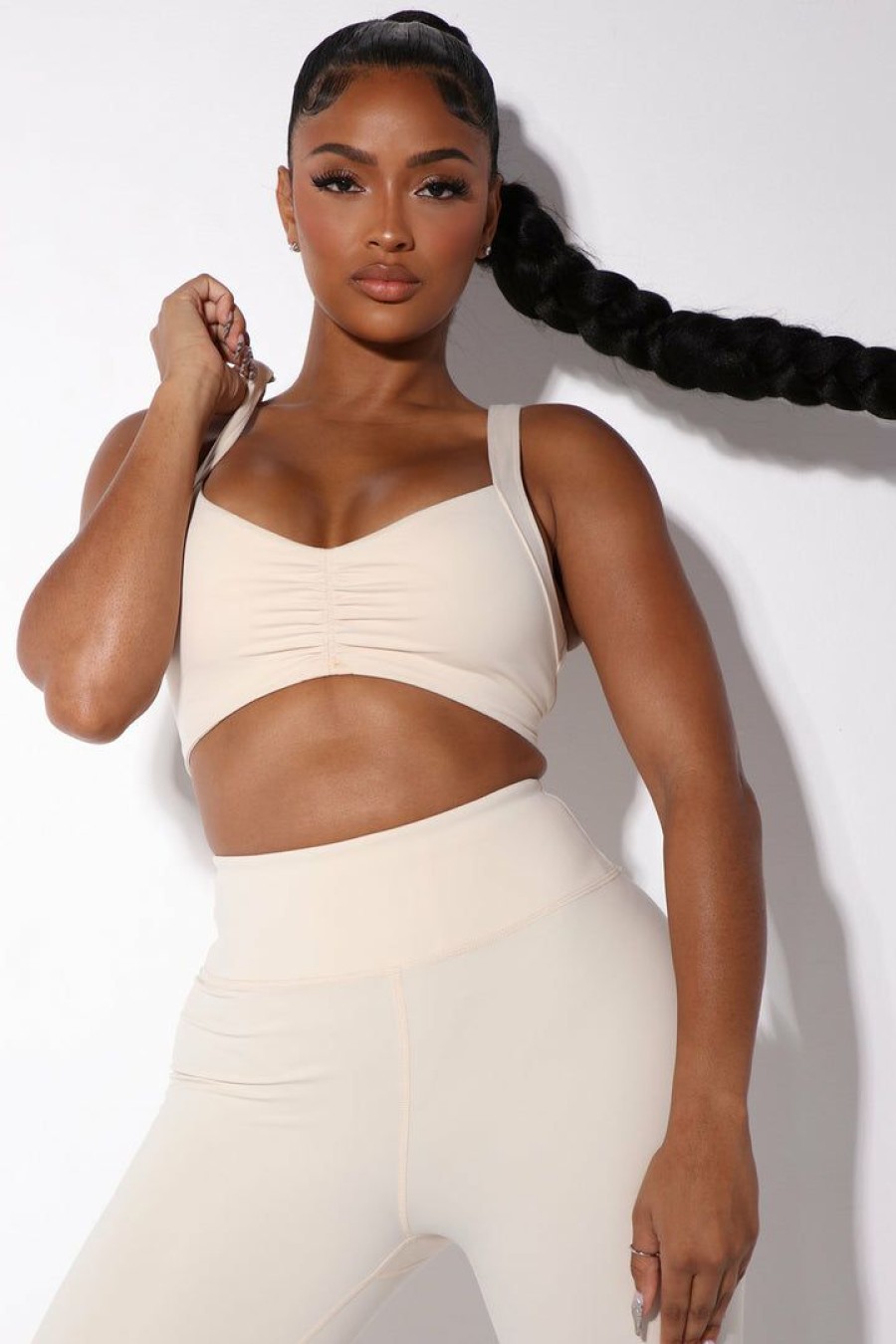 Activewear Tops * | Promo Fashion Nova Sublime Balmer Bra Top Brazilian Sand Activewear Tops