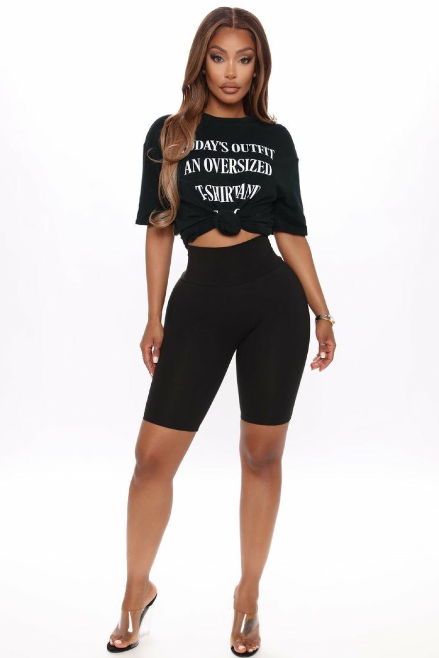 Biker Shorts * | Discount Fashion Nova Biker Shorts My Favorite Biker Short Black