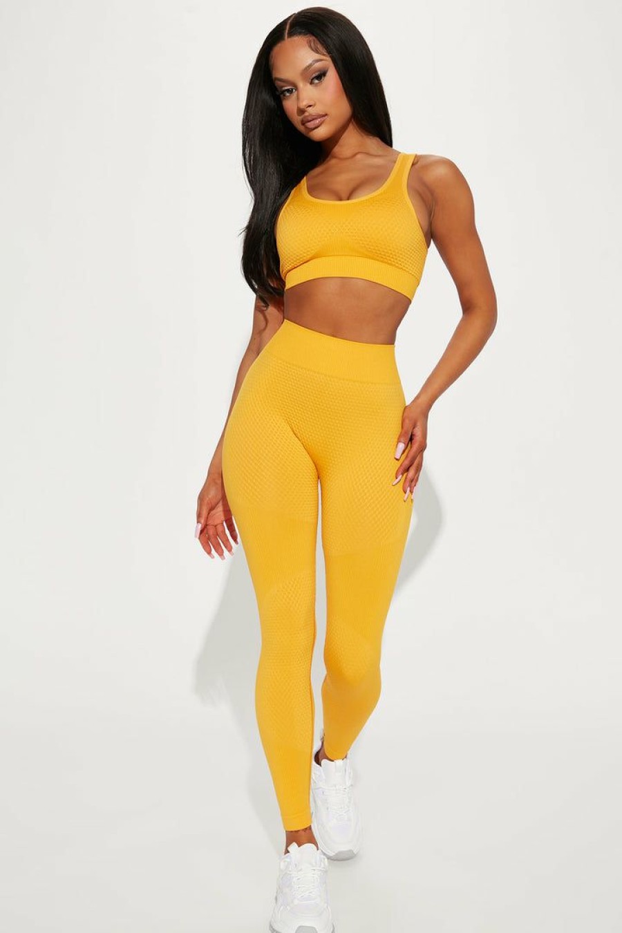 Sports Bras * | Cheap Fashion Nova Power Move Sports Bra Mustard