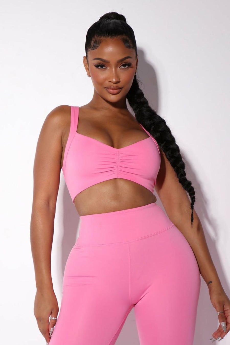 Activewear Tops * | Flash Sale Fashion Nova Sublime Balmer Bra Top Bubblegum Pink Activewear Tops