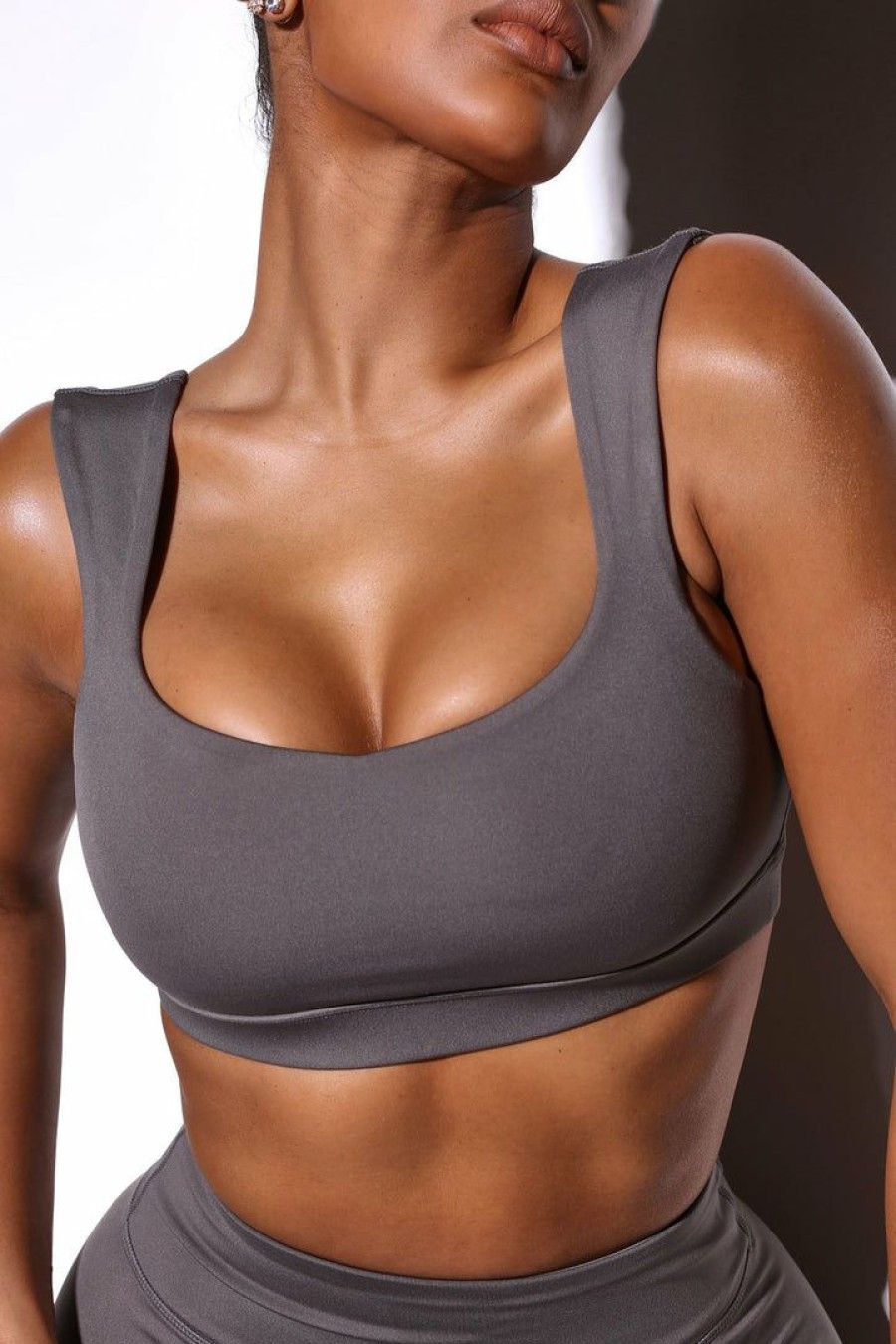 Activewear Tops * | Wholesale Fashion Nova Activewear Tops Morph Volans Bra Charcoal