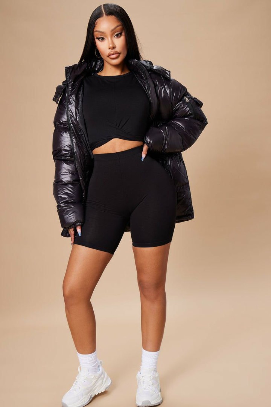 Biker Shorts * | Discount Fashion Nova Natalee Biker Shorts Black