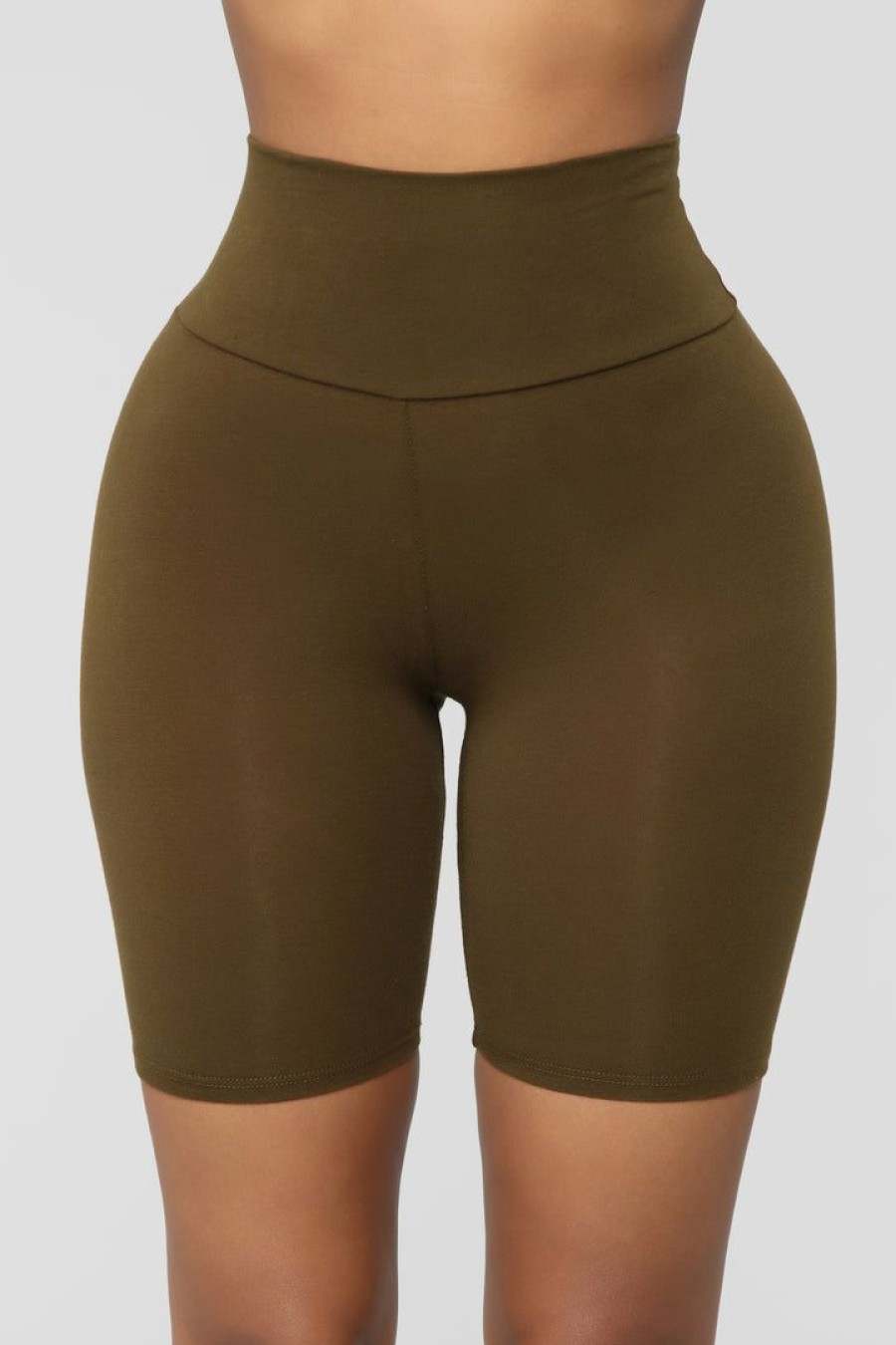 Biker Shorts * | Top 10 Fashion Nova Brooke Biker Shorts Olive