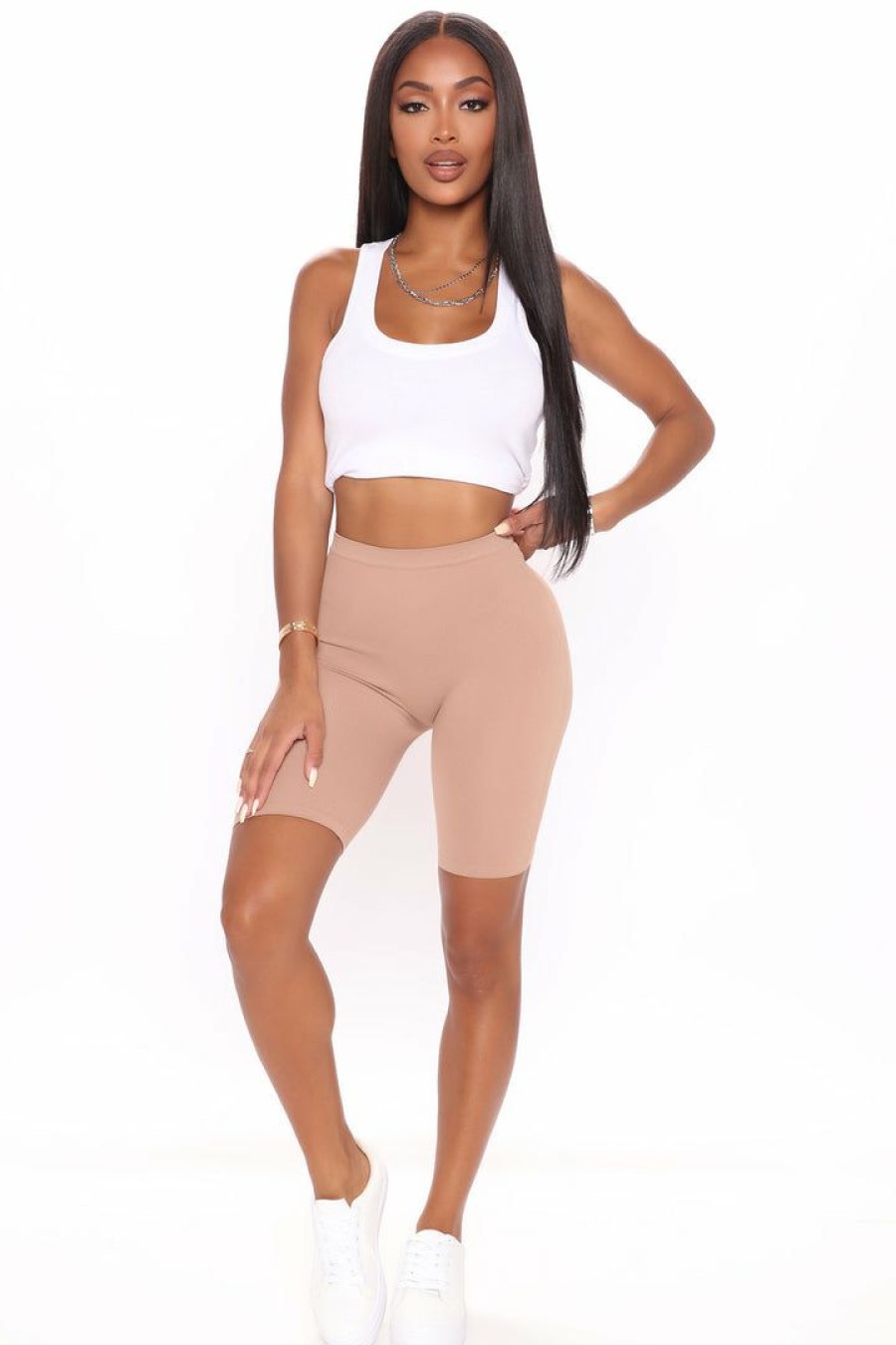 Biker Shorts * | Best Deal Fashion Nova Effortless Seamless Biker Shorts Mocha