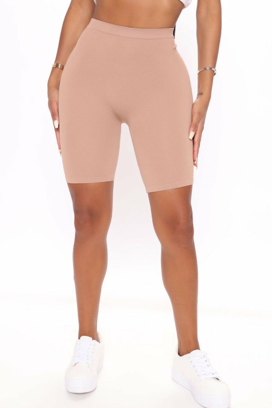 Biker Shorts * | Best Deal Fashion Nova Effortless Seamless Biker Shorts Mocha