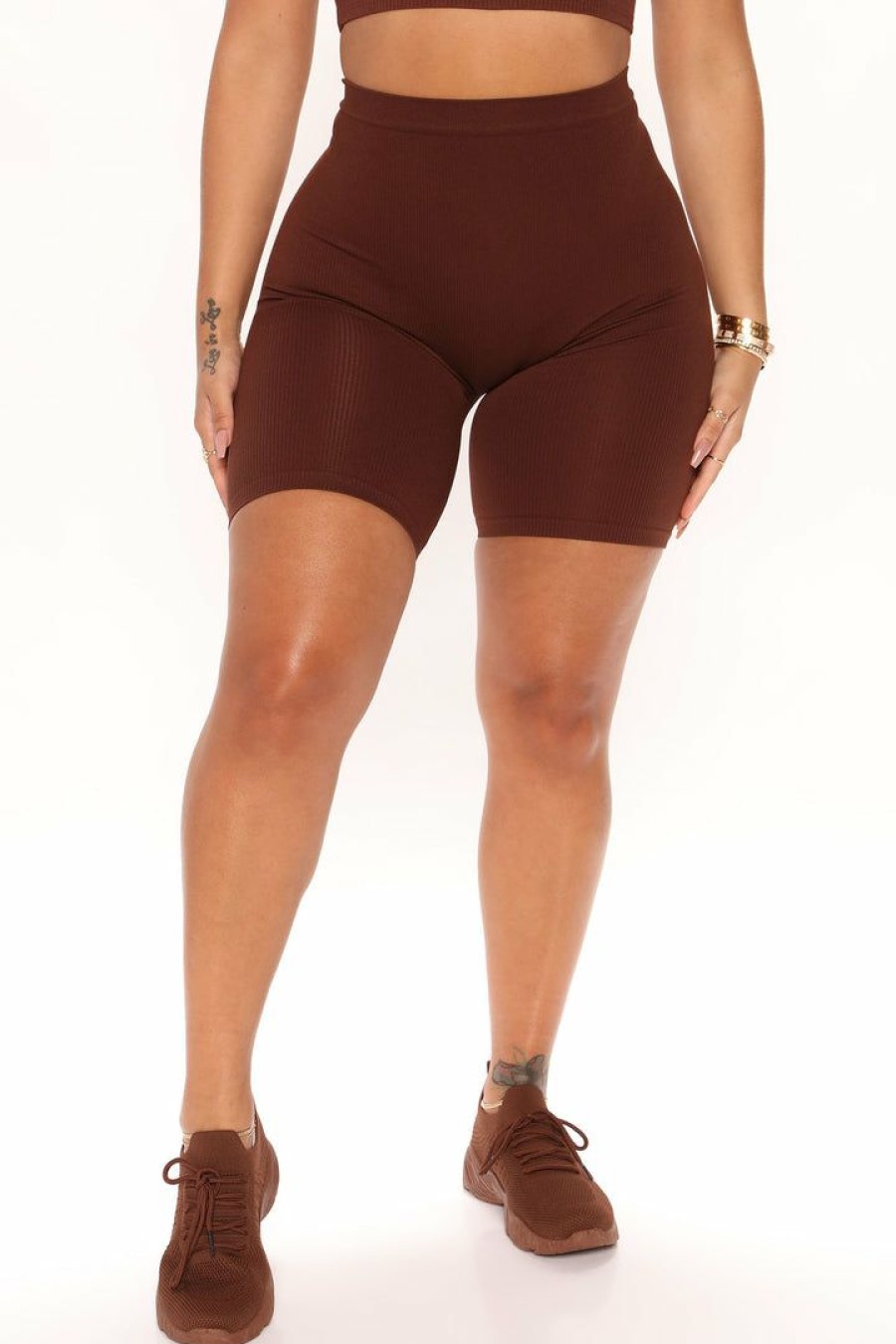 Biker Shorts * | Best Reviews Of Fashion Nova Effortless Seamless Biker Shorts Chocolate