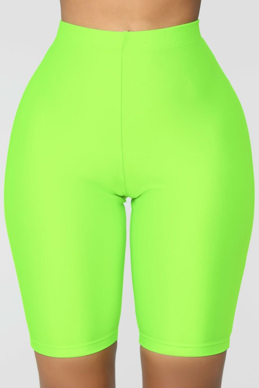 Biker Shorts * | Coupon Fashion Nova Curves For Days Biker Shorts Neon Green