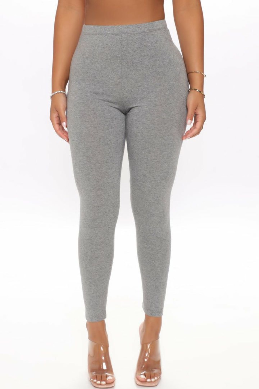 Leggings * | Promo Fashion Nova Lean On Me Leggings Heather Grey