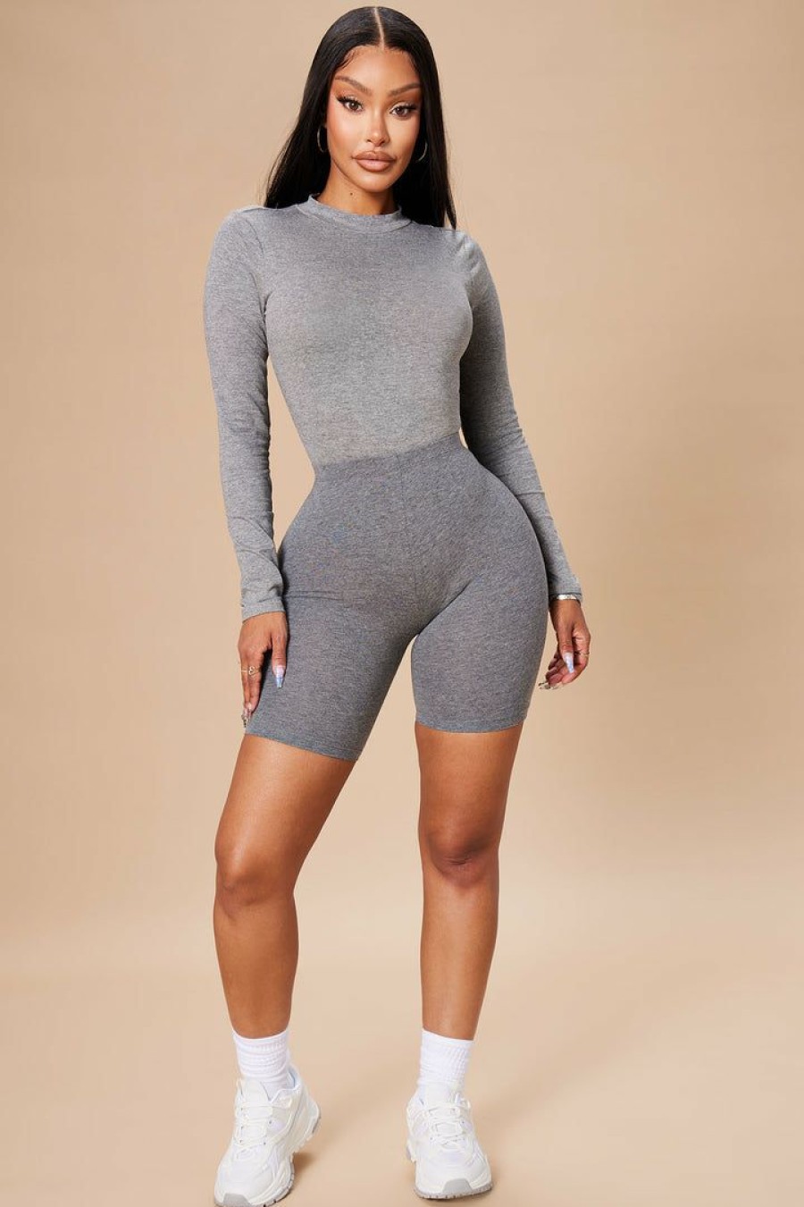 Biker Shorts * | Best Reviews Of Fashion Nova Natalee Biker Shorts Grey