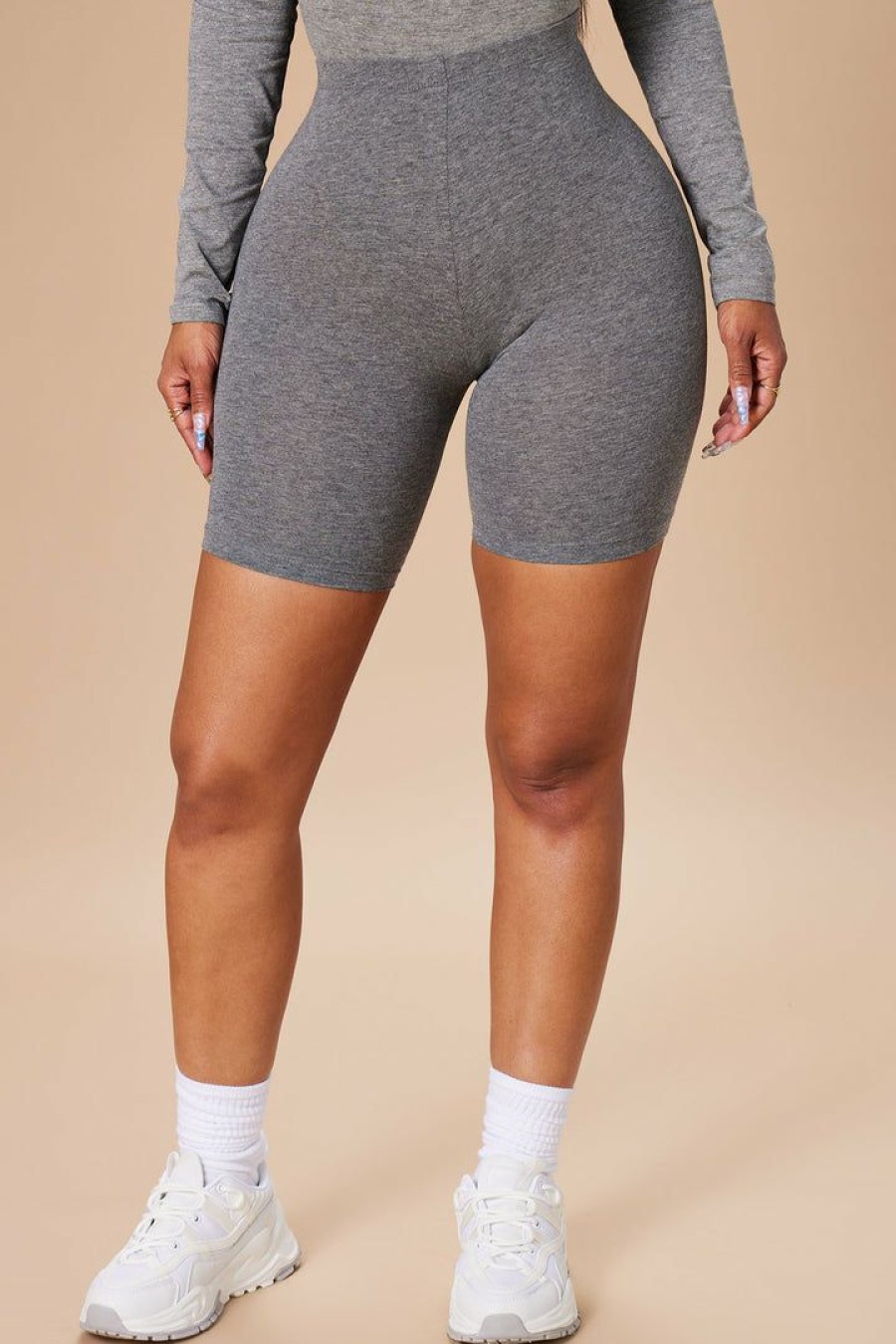 Biker Shorts * | Best Reviews Of Fashion Nova Natalee Biker Shorts Grey