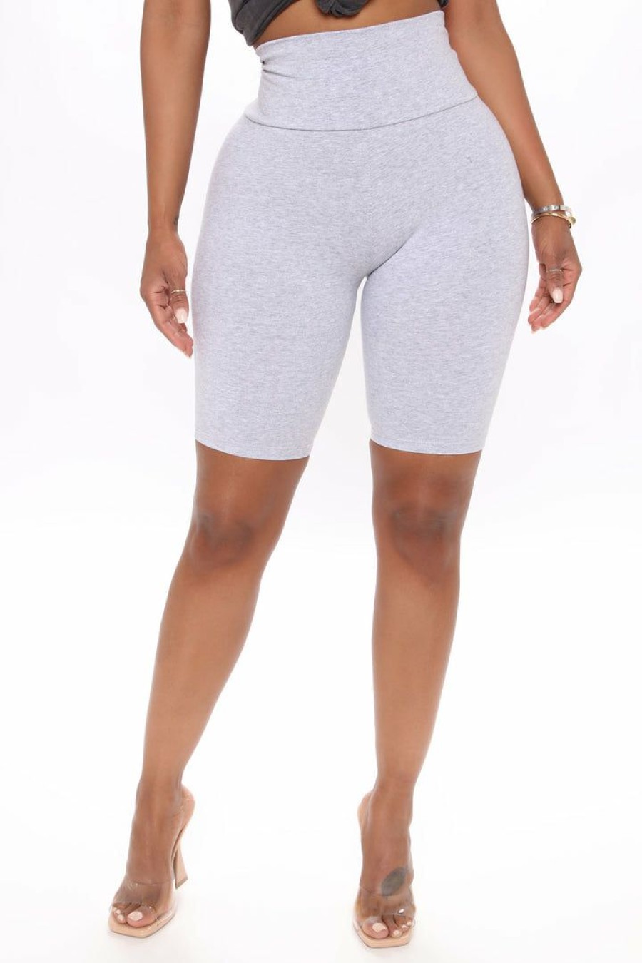 Biker Shorts * | New Fashion Nova My Favorite Biker Short Heather Grey Biker Shorts