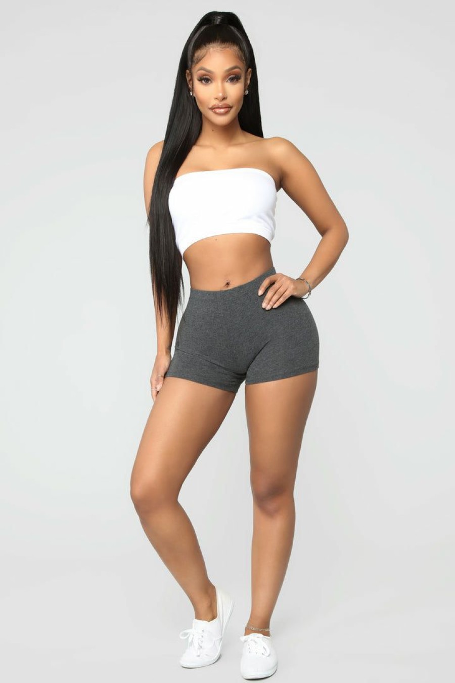 Biker Shorts * | Coupon Fashion Nova Biker Shorts Plain Jane Mini Shorts Charcoal