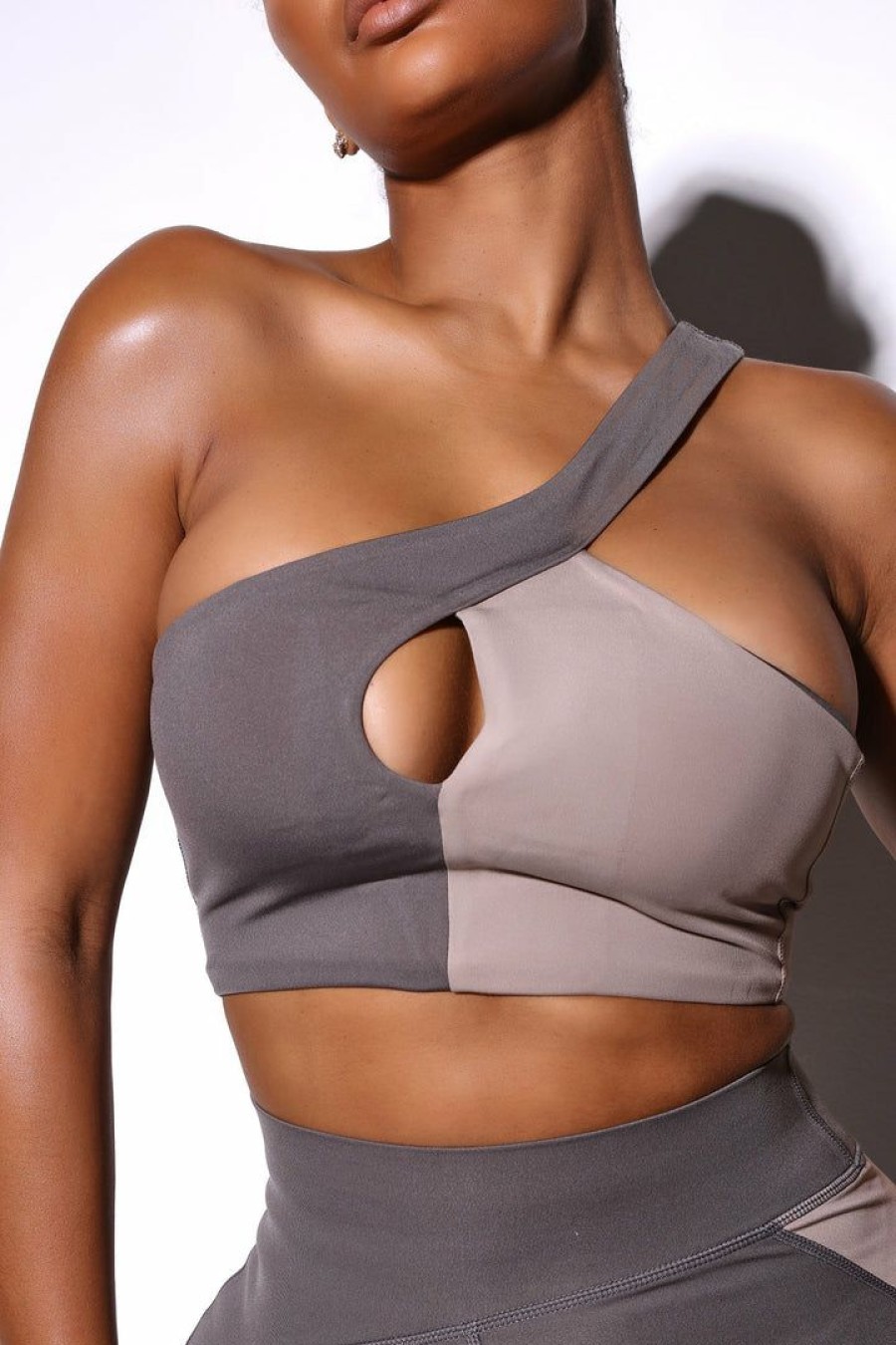 Activewear Tops * | Flash Sale Fashion Nova Morph Phoenix Bra Charcoal