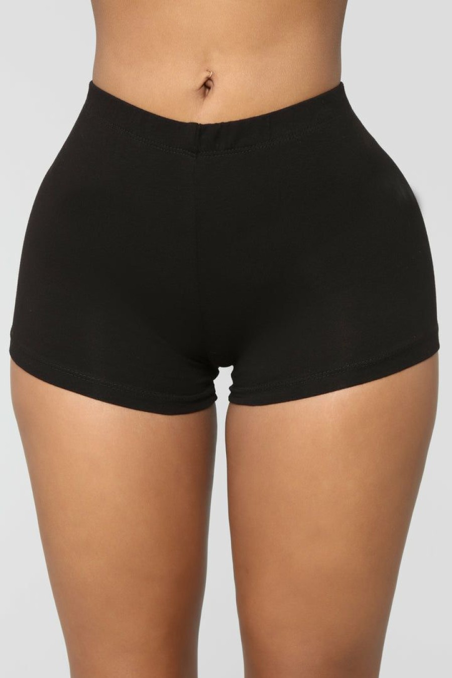 Biker Shorts * | Hot Sale Fashion Nova Plain Jane Mini Shorts Black