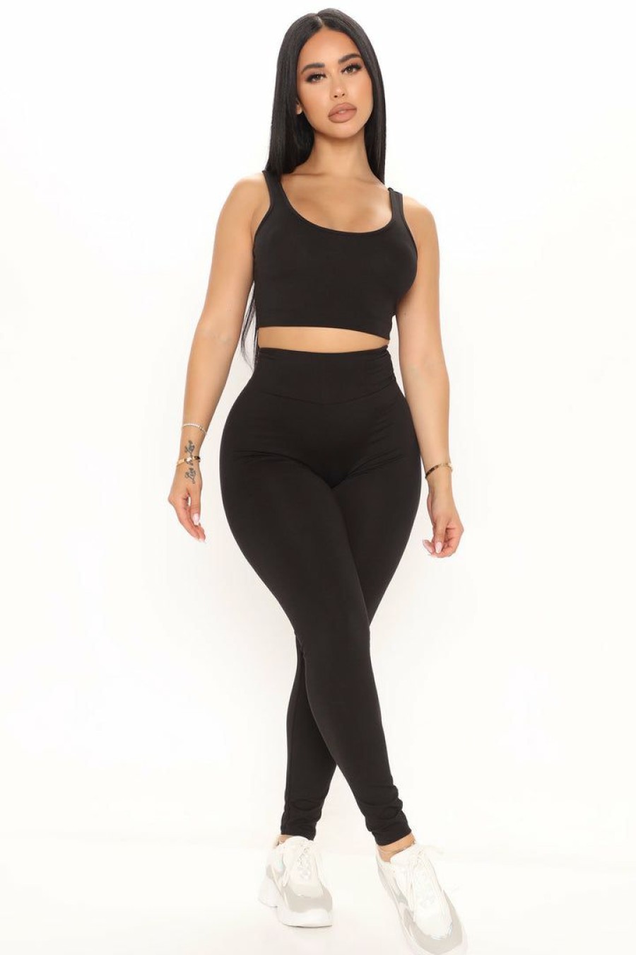 Leggings * | Best Reviews Of Fashion Nova Running On Coffee Legging Black