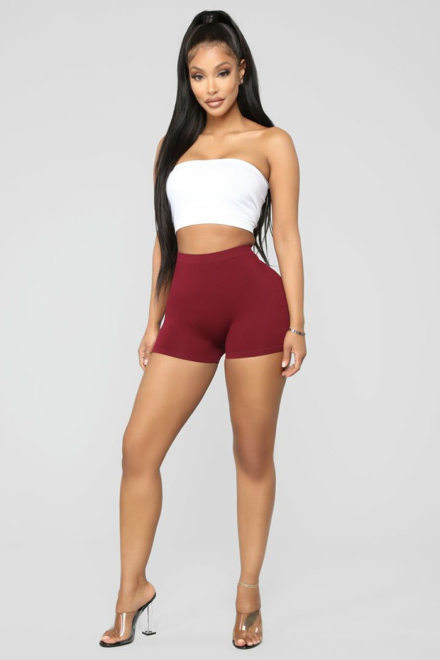 Biker Shorts * | Budget Fashion Nova Uncomplicated Seamless Shorts Wine Biker Shorts