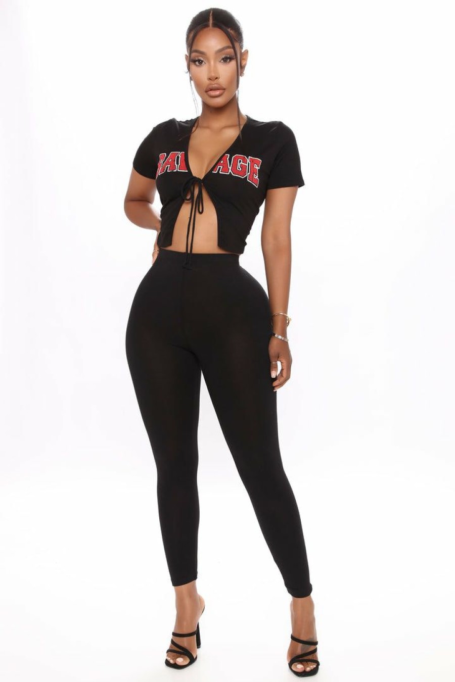 Leggings * | Outlet Fashion Nova Lean On Me Leggings Black