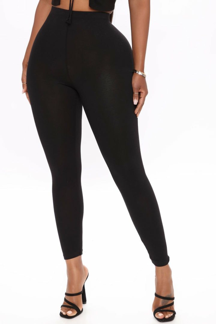 Leggings * | Outlet Fashion Nova Lean On Me Leggings Black